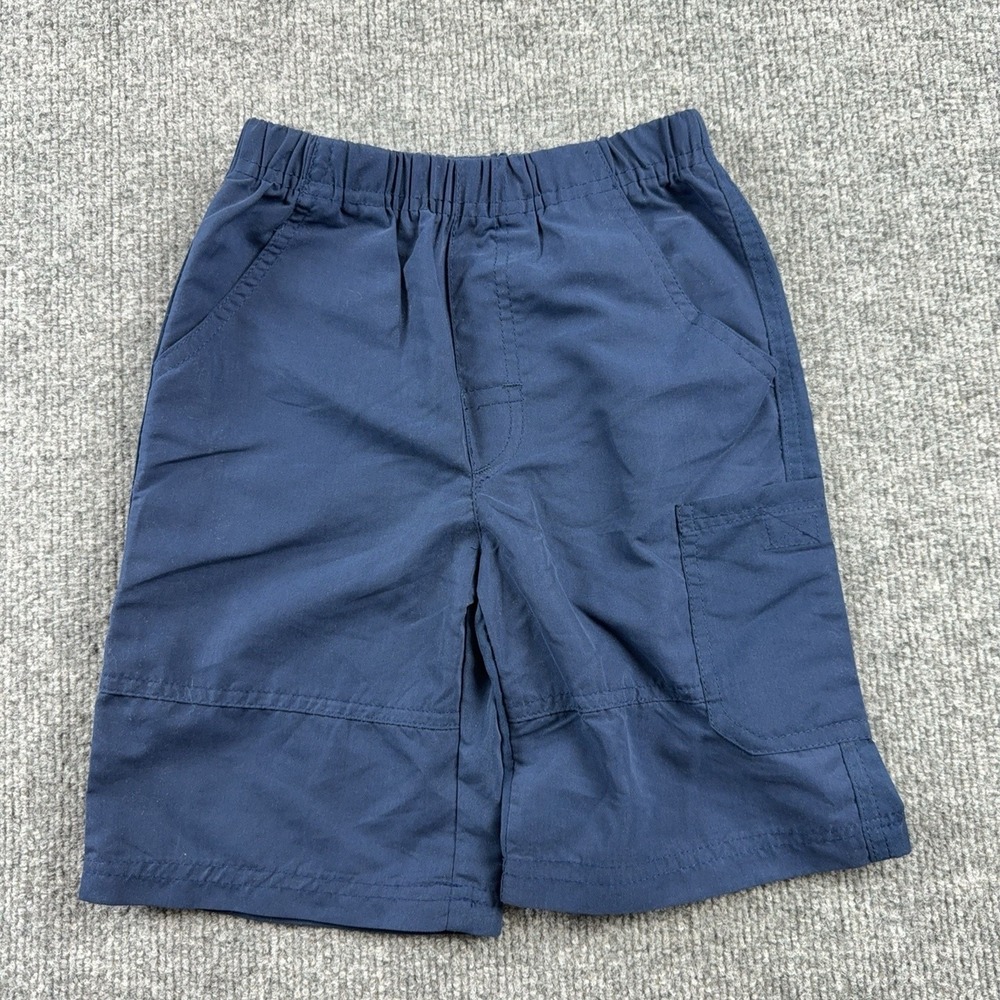 Faded Glory Boys 3T Navy Blue Cargo Shorts Elastic Waist Microfiber FG127146T